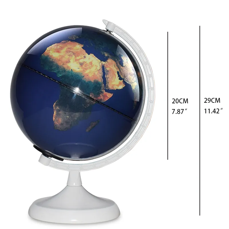 20CM Earth with Clouds Globe, Aluminum Arc and Metal Base detail view 1